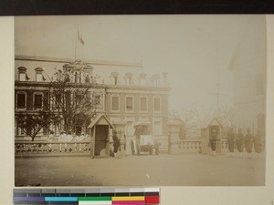 Front gate of French residence, Antananarivo, Madagascar, ca.1900