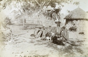 Meal in Leshoma, Northern Rhodesia, Zambia