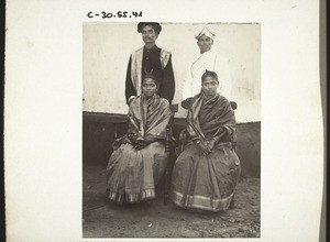 Christian husbands and wives at their wedding in Udapi