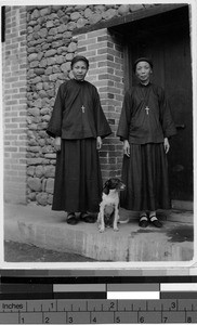 Two native sisters at Fr. McRae's mission, Wuchow, China, 1935