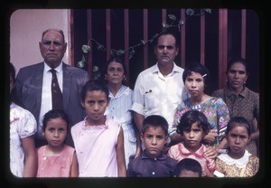 Family outside their home