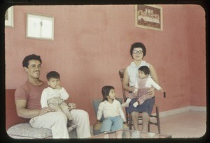 Family inside their home