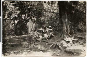 Lunch under a tree, Ethiopia, 1928