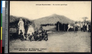 Missionary sisters teaching in a village, Algeria, ca.1900-1930