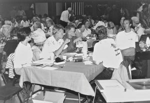 Lands meeting Vejle 1993 Youth table. The photo shows including Ken Nørgaard Pedersen and Micha