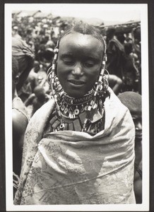 A Bororo woman with her jewellery and many amulets