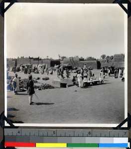 Market area in Kano, Nigeria, 1923