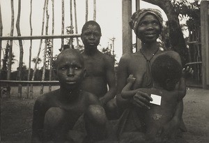 Some cases of yaws awaiting inspection, Nigeria, ca. 1934