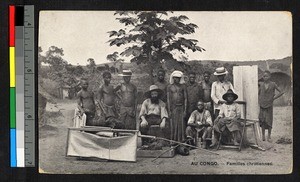 Christian families gathering outdoors, Congo, ca.1920-1940