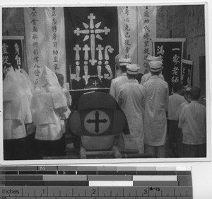 A Christian funeral at Wuzhou, China, 1937