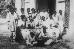Danish Pathan Mission. The Gospel in Pakistan, 1954-1958. Local Christians at Mardan, NWFP. Sit