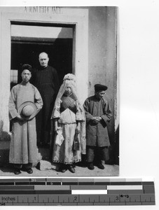 Fr. Maurice Ahern with a wedding party in Soule, China, 1931