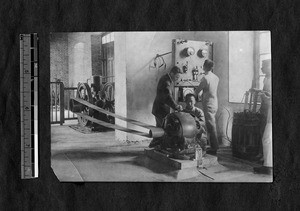 Working with mechanical equipment, Fujian Technical School, Fuzhou, Fujian, China,1911