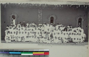 Congregation outside thier church, Ivohibe, Madagascar