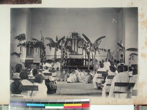 Interior view of church, Madagascar, ca.1905(?)