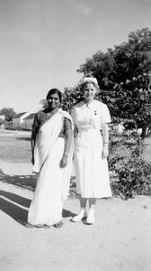 Missionary nurse Aase Barlyng and colleague at Tirukoilur hospital 1953