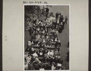 Saying farewell to the festival Guests in the garden of the mission house, 1942