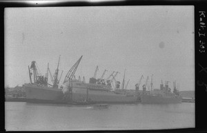 Ships in Durban harbour, South Africa, ca. 1933-1939