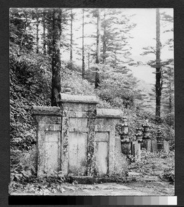 Monks cemetery, Mount Emei, Sichuan, China, ca.1900-1920