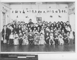 Kindergarten graduation at the Japanese Mission at Fushun, China, 1938