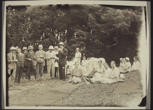 At tea in the garden in Kotagiri, April 1932