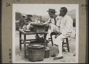 A tasty breakfast in the open air during a festival for the deities