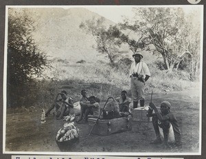 Deacon Nüßler traveling across South Pare, Tanzania, ca.1929-1940