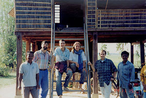 Employes in the Development Project. From the Left: Cheun, Greg Keen, Steve and Kim, - , Bue No