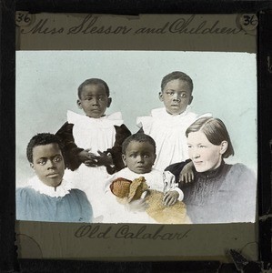 Mary Slessor and Four Children, Old Calabar, late 19th century