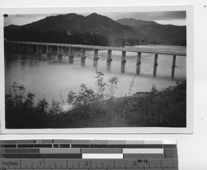 A new bridge between two cities at Meixien, China, 1935