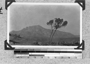 Village at the foot of a mountain, Genadendal , South Africa, 1930