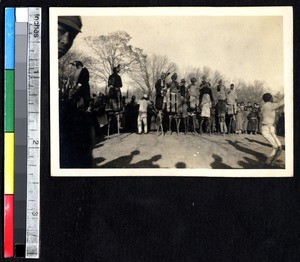 Stilt walkers, China, ca.1931-1934