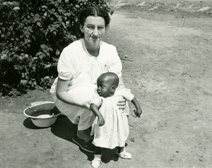 Gisèle Roy and Ntsame, in Ebeigne, Gabon