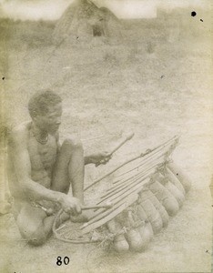 Musician of the lozi king, in Lealui, Zambia