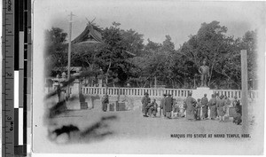 Marquis Ito statue at Nanko Temple, Kobe, Japan, May 22, 1911