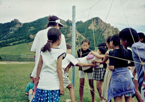 Team building class in Mongolia