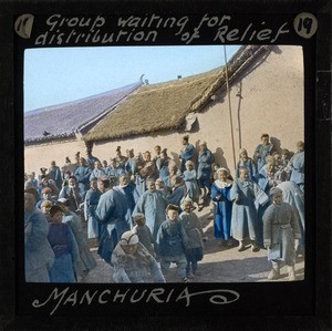 Group Waiting for Distribution of Relief, Manchuria, ca. 1882-ca. 1936