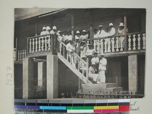 The conference together with the crew from s/s "Skogstad" 1927, Morombe, Madagascar, 1923-1928