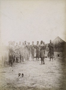 Dance of Manyengo people in front of the lozi king, in Lealui, Zambia