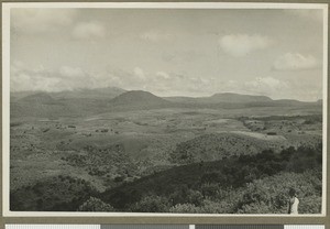 Landscape view of Githangari country, Eastern province, Kenya, ca.1936