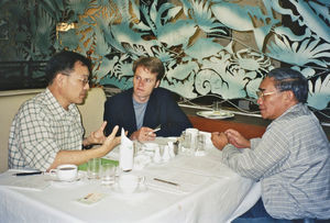 International Mekong Consultation, Bangkok, June 2002. Eskil Dickmeiss, and Tom Batong, Danmiss