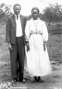 African couple, Makulane, Mozambique, ca. 1896-1911