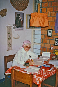 Missionary and Teacher Gudrun (Petra) Larsen. Sent by DMS (in cooperation with the Swedish Chur