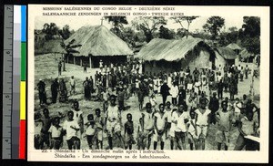 Gathering after Sunday instruction, Congo, ca.1920-1940