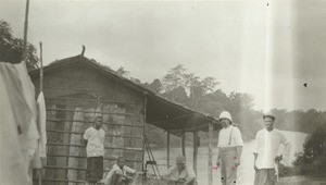 Hut near Lambarene, in Gabon