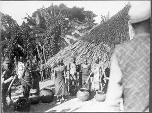 Women brewing beer, Tanzania, ca. 1900-1914