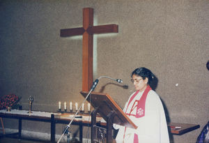 Tamil Nadu, South India. Dedication of the new 3rd floor, the Women's Christian Hostel (WSCH)