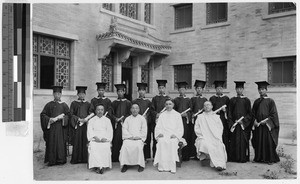 First graduates of the Catholic University of Peking, China, ca. 1932