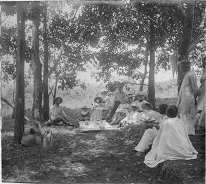 Picnic of missionaries, in Madagascar