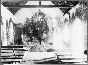 Interior of the church at Christmas, Gonja, Tanzania, ca.1911-1914